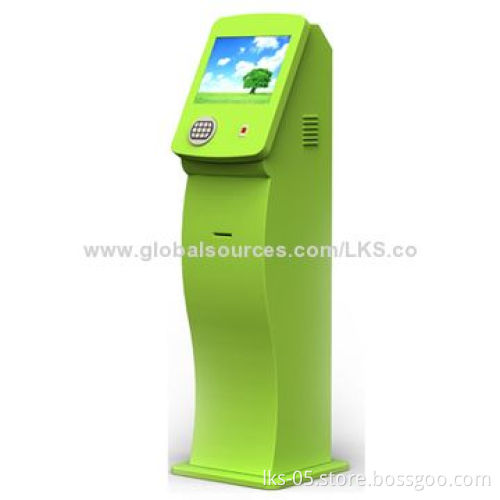 Touch screen office kiosk with thermal printer floor standing model with 17-inch touch screen